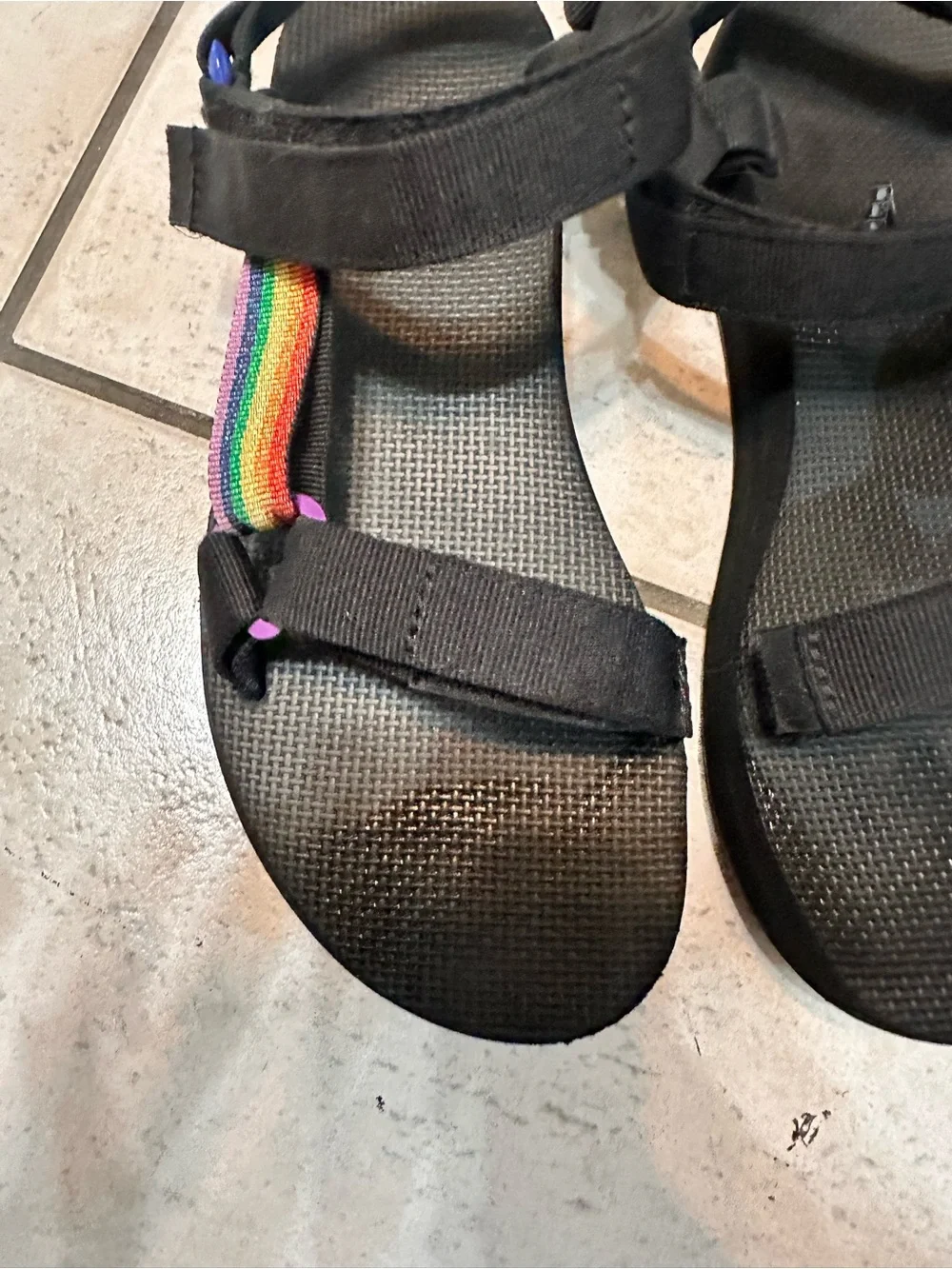 Teva Women's Black Rainbow Strap Sandal Teva Midform Universal Pride 10 - Picture 7 of 16